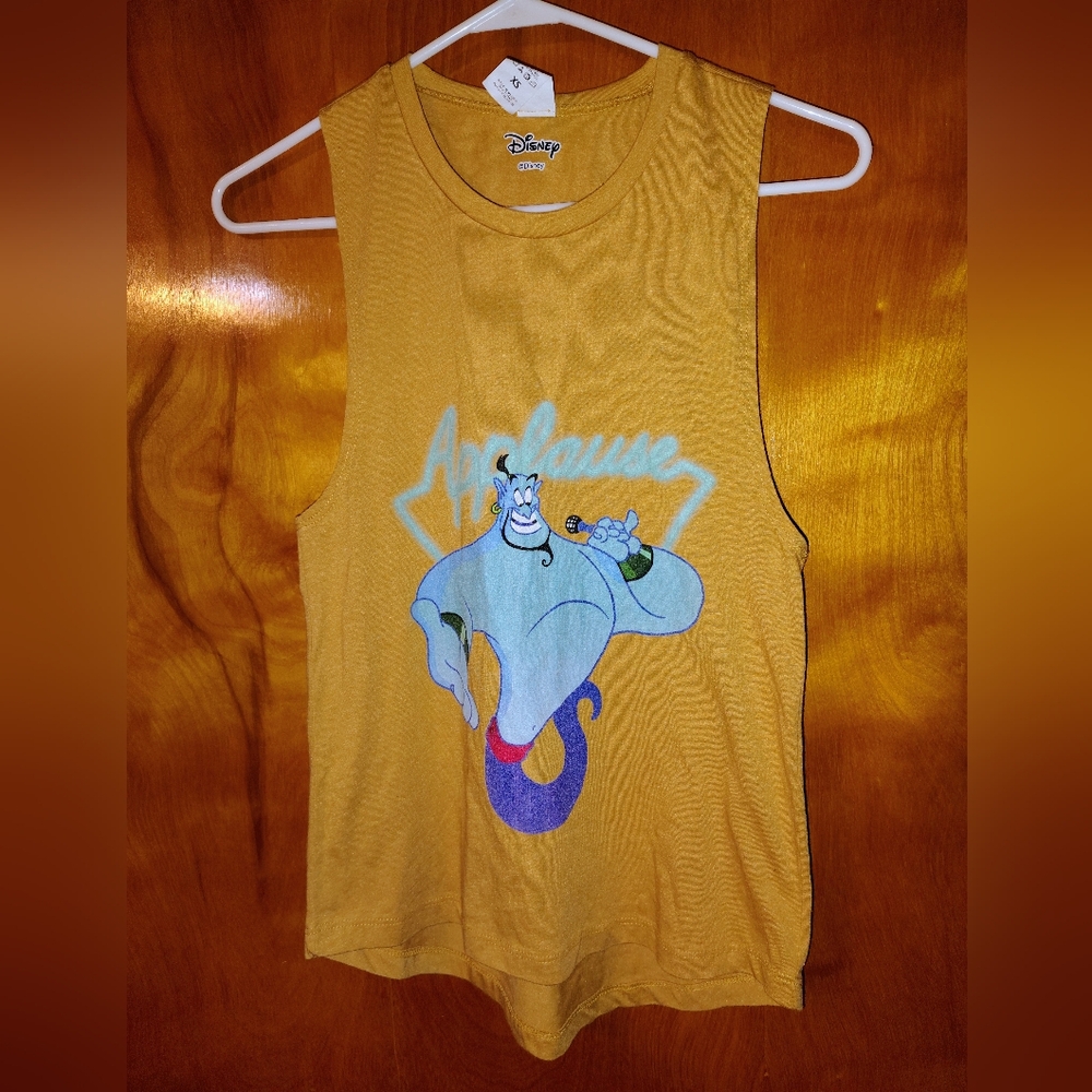 Disney Gold ,Tank Top with Aladin Graphic Design,Size XS
